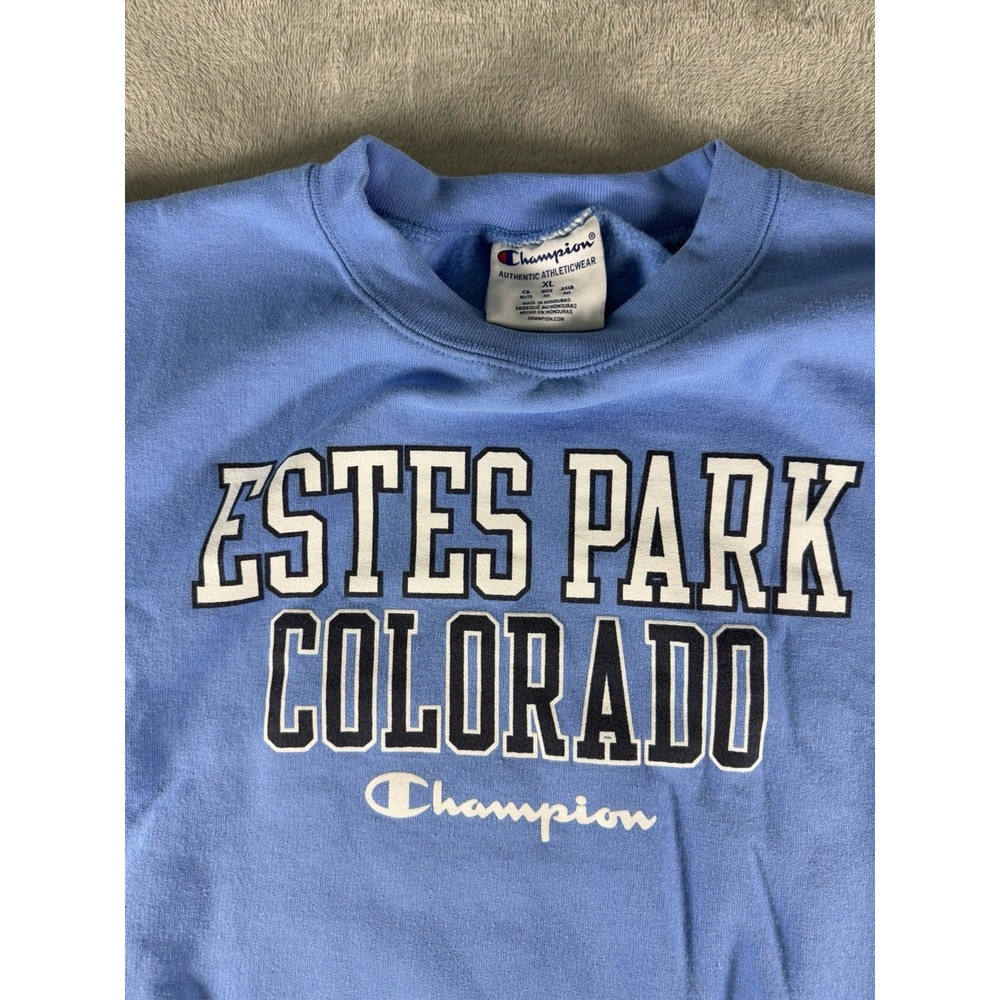 Champion XL Estes Park Colorado Crew Neck – Vibrant Blue Colorway (read desc.) - Picture 2 of 15